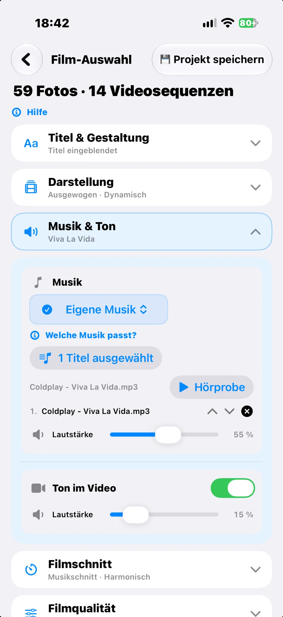 Eigene Musik hinzufügen