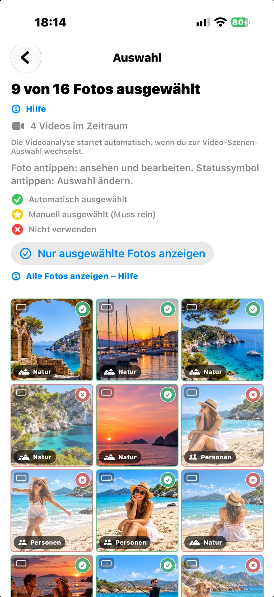 Intelligente Fotoauswahl