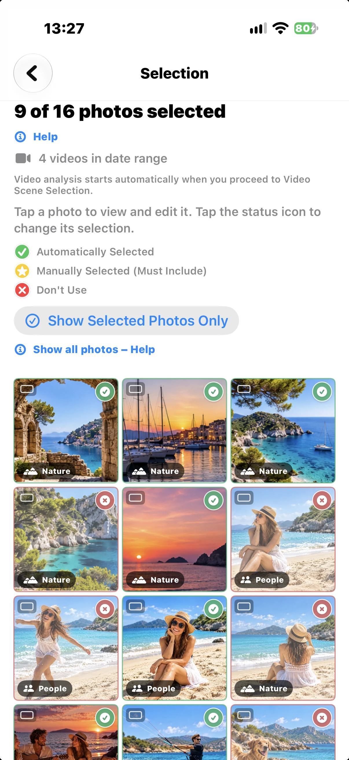 Smart photo selection